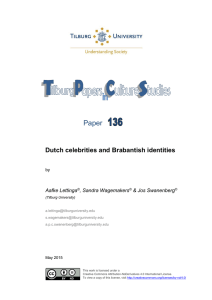 Paper Dutch celebrities and Brabantish identities Aafke Lettinga