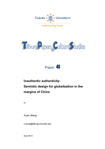 Paper  Inauthentic authenticity: Semiotic design for globalization in the