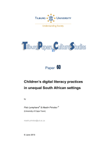 Paper  Children’s digital literacy practices in unequal South African settings