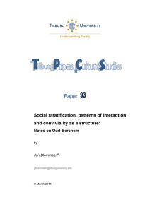 Paper  Social stratification, patterns of interaction and conviviality as a structure: