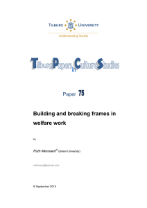 Building and breaking frames in welfare work Paper
