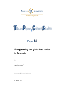 Paper  Enregistering the globalized nation in Tanzania