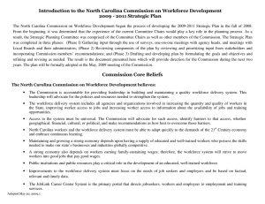 Introduction to the North Carolina Commission on Workforce Development