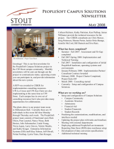 PeopleSoft Campus Solutions Newsletter May 2008