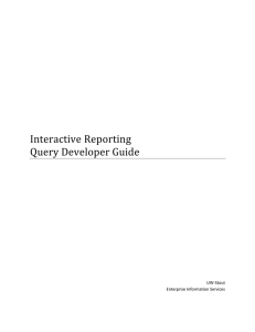 Interactive Reporting Query Developer Guide UW-Stout