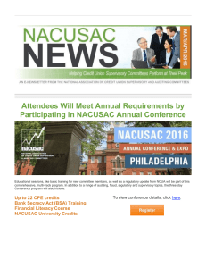 Attendees Will Meet Annual Requirements by Participating in NACUSAC Annual Conference