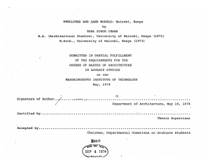 AND LAND  MODELS: CHANA '(1971) (1973)