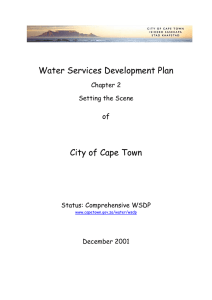 Water Services Development Plan  City of Cape Town of