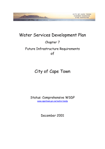 Water Services Development Plan  City of Cape Town of