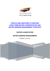 UPDATE AND ADDITONS TO EXISTING LONG-TERM WATER CONSERVATION AND