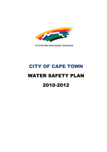 CITY OF CAPE TOWN WATER SAFETY PLAN 2010-2012