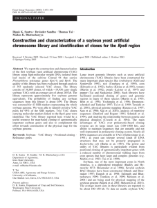 Construction and characterization of a soybean yeast artificial