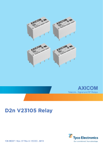 D2n V23105 Relay AXICOM Telecom-, Signal and RF Relays