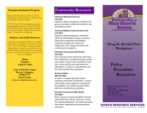 Community Resources  Employee Assistance Program  Pathways Behavioral Services 235-6571