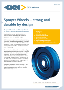 Sprayer	Wheels	–	strong	and durable	by	design Datasheet