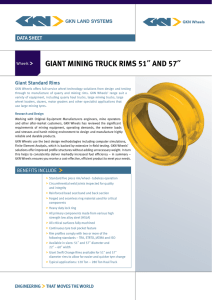 Giant MininG truck riMs 51˝ and 57˝ Data sheet Giant standard rims Wheels