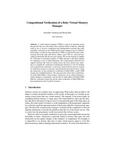 Compositional Verification of a Baby Virtual Memory Manager