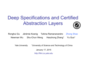 Deep Specifications and Certified Abstraction Layers