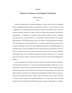 Memory Consistency and Program Verification
