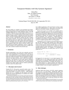 Transparent Modules with Fully Syntactic Signatures