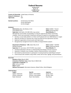 Federal Resume 