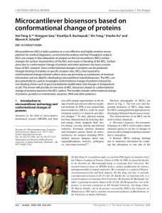 Microcantilever biosensors based on conformational change of proteins Hai-Feng Ji,* Hongyan Gao,