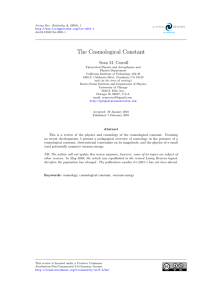 The Cosmological Constant Sean M. Carroll