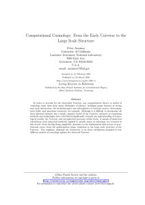 Computational Cosmology: From the Early Universe to the Large Scale Structure