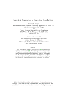 Numerical Approaches to Spacetime Singularities