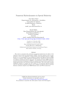 Numerical Hydrodynamics in Special Relativity