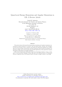 Quasi-Local Energy-Momentum and Angular Momentum in GR: A Review Article