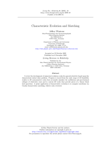 Characteristic Evolution and Matching Jeffrey Winicour Living Rev. Relativity, 8, (2005), 10
