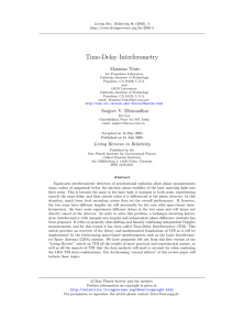 Time-Delay Interferometry Massimo Tinto Living Rev. Relativity, 8, (2005), 4