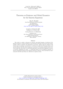 Theorems on Existence and Global Dynamics for the Einstein Equations