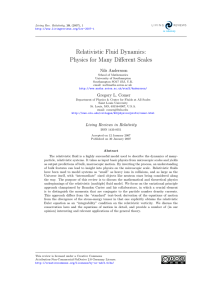 Relativistic Fluid Dynamics: Physics for Many Different Scales Nils Andersson