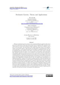 Stochastic Gravity: Theory and Applications Bei Lok Hu