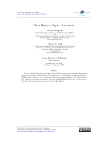 Black Holes in Higher Dimensions Roberto Emparan