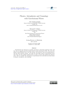 Physics, Astrophysics and Cosmology with Gravitational Waves B.S. Sathyaprakash