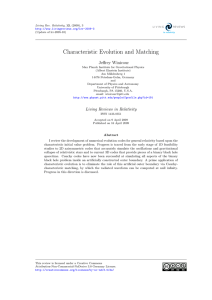Characteristic Evolution and Matching Jeffrey Winicour