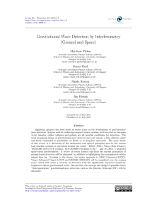 Gravitational Wave Detection by Interferometry (Ground and Space) Matthew Pitkin