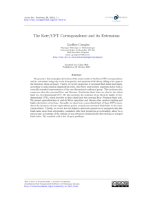 The Kerr/CFT Correspondence and its Extensions Geoffrey Comp` ere