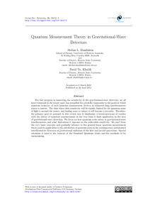 Quantum Measurement Theory in Gravitational-Wave Detectors Stefan L. Danilishin