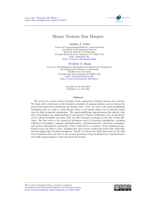Binary Neutron Star Mergers Joshua A. Faber