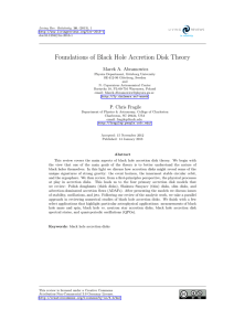 Foundations of Black Hole Accretion Disk Theory Marek A. Abramowicz