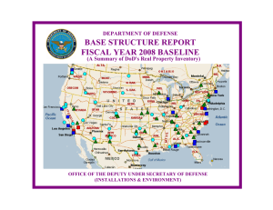 BASE STRUCTURE REPORT FISCAL YEAR 2008 BASELINE DEPARTMENT OF DEFENSE