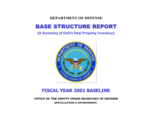 BASE STRUCTURE REPORT FISCAL YEAR 2001 BASELINE DEPARTMENT OF DEFENSE