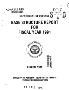 L FOR BASE  STRUCTURE  REPORT FISCAL  YEAR  1991