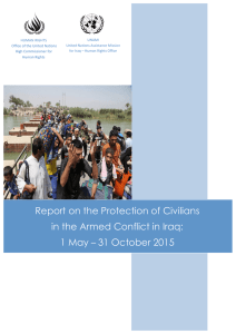 Report on the Protection of Civilians 1 May –	31 October 2015