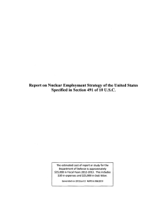 Report on Nuclear Employment Strategy United States