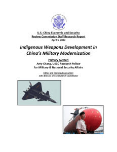 Indigenous Weapons Development in China’s Military Modernization